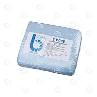 Салфетки безворсовые S-WIPE универсальные 34х49см цвет голубой в упаковке 35 штук