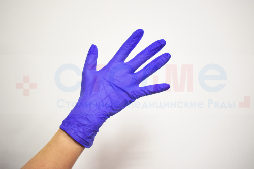 Перчатки МедиОк, M, Черничный, 100 шт/упк Перчатки МедиОк, M, Черничный, 100 шт/упк