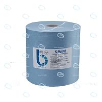 Салфетки безворсовые S-WIPE универсальные 25х42см цвет голубой в рулоне 180 штук