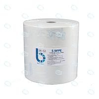 Салфетки безворсовые S-WIPE универсальные 30х42см цвет белый с рисунком в рулоне 550 штук