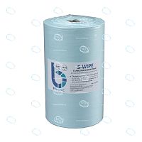 Салфетки безворсовые S-WIPE для чувствительных поверхностей 30х42см цвет бирюза в рулоне 600 штук