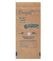 Крафт-пакет СтериТ с индиккаторами, 100х200 мм, коричневый, 100 шт/упк