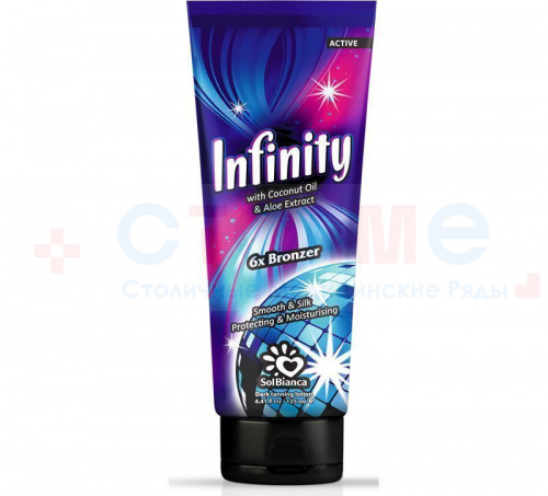 Крем Infinity с маслом кокоса, экстрактом алоэ и бронзаторами SolBianca, 125 мл, 1 шт/упк Крем Infinity с маслом кокоса, экстрактом алоэ и бронзаторами SolBianca, 125 мл, 1 шт/упк