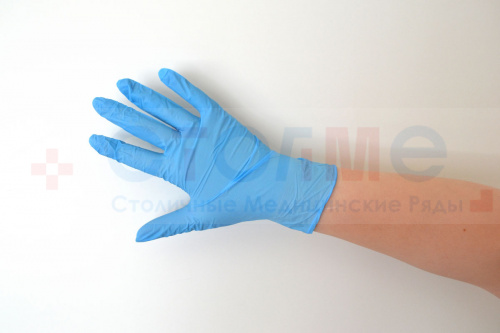 Перчатки нитриловые NitriMax s, голубой, 100 шт/упк