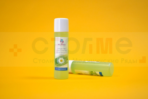 Средство для снятия всех видов лака РОМАШКА с ацетоном MS NAILS, 150 мл, 1 шт/упк Средство для снятия всех видов лака РОМАШКА с ацетоном MS NAILS, 150 мл, 1 шт/упк
