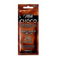Крем Choco Milk с маслом ши, какао и миндаля, протеинами молока, витаминами и бронзаторами SolBianca, 15 мл, 1 шт/упк