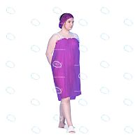 Пелерина, одноразовая, женская. Спанбонд пл. 25г/м2, цв.фиолетовый,1 шт/уп.