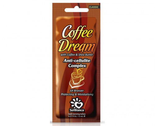 Крем Coffee Dream с маслом кофе, маслом Ши и бронзаторами SolBianca, 15 мл, 1 шт/упк