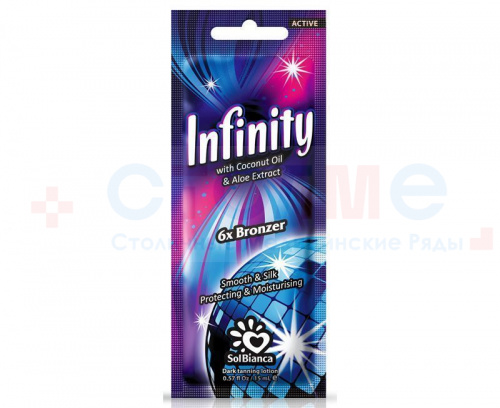 Крем Infinity с маслом кокоса, экстрактом алоэ и бронзаторами SolBianca, 15 мл, 1 шт/упк Крем Infinity с маслом кокоса, экстрактом алоэ и бронзаторами SolBianca, 15 мл, 1 шт/упк